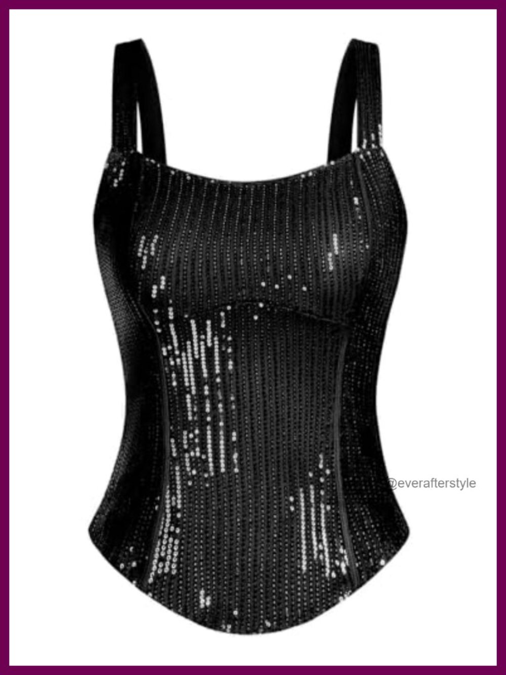 Sequin Bustier Corset Tank Top Sleeveless Slim Fit Party Camisole